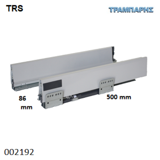 Εικόνα της ΟΔΗΓΟΣ Y: 086x500 mm TRS ΔΙΠΛΟ ΠΛΑΙΝΟ με φρένο