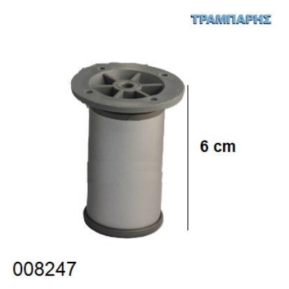 Εικόνα της ΠΟΔΙ ΣΩΛΗΝΑ   60 mm  Φ40 mm πέλμα ΑΛΟΥΜΙΝΙΟΥ ΝΙΚΕΛ ΜΑΤ