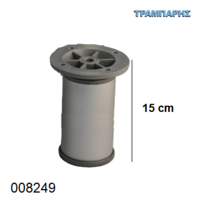 Εικόνα της ΠΟΔΙ ΣΩΛΗΝΑ 150 mm  Φ40 mm πέλμα ΑΛΟΥΜΙΝΙΟΥ ΝΙΚΕΛ ΜΑΤ