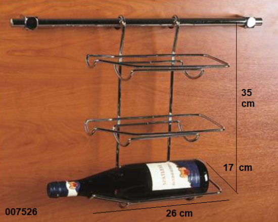 Εικόνα της ΜΠΟΥΚΑΛΟΘΗΚΗ ΚΡΕΜΑΣΤΗ, Συρμάτινο χρώμιο, Ελληνικής κατασκευής