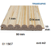 Εικόνα της ΕΠΕΝΔΥΣΗ 3D 1 mm x R 14 mm ΠΕΥΚΟ ΑΡΟΖΟ 3 πλευρές 20x11,5 mm τρέχον μέτρο