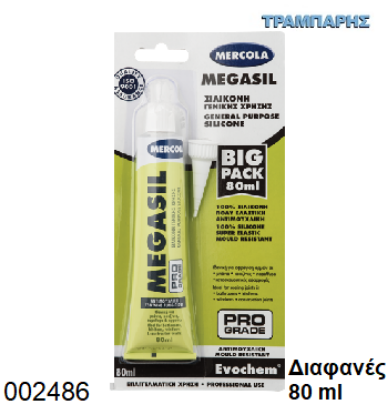 Εικόνα της ΣΙΛΙΚΟΝΗ Διάφανη  80 ml MEGASIL