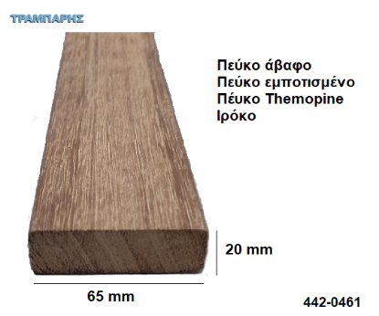 Picture of Τάβλες  20x65 mm σε πήχες ξύλου ανά μέτρο