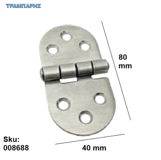 Εικόνα της ΜΕΝΤΕΣΕΣ ΠΛΑΚΑ ΟΒΑΛ 80x40 mm ΑΝΟΞΕΙΔΩΤΟΣ