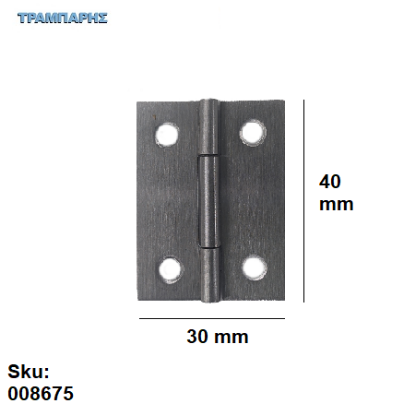 Εικόνα της ΜΕΝΤΕΣΕΣ ΠΛΑΚΑ 40x30 mm Inox metal