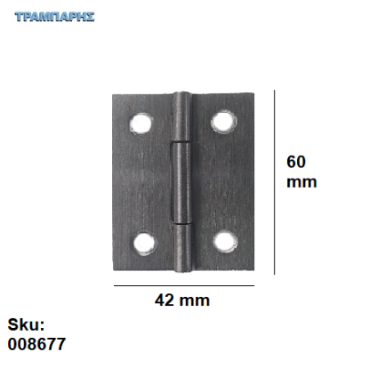 Εικόνα της ΜΕΝΤΕΣΕΣ ΠΛΑΚΑ 60x42 mm Inox metal