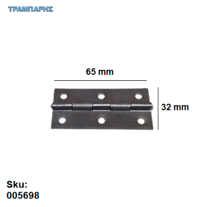 Εικόνα της ΜΕΝΤΕΣΕΣ ΣΤΕΝΟΣ ΣΙΔΗΡΟΥ 65x32 mm 2,5'' πλάκα CHN
