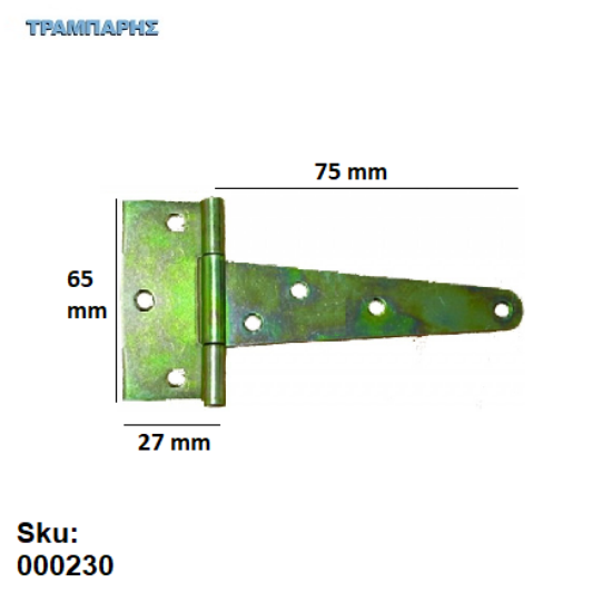 Εικόνα της ΜΕΝΤΕΣΕΣ ΤΑΦ ΙΡΙΔΙΟ 065x075x27 mm 3'' πλάκα