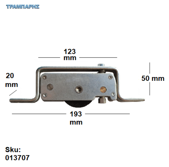 Picture of ΡΟΔΑ (1) ρουλεμάν Ευρωπαϊκό κλειστό με ρύθμιση, Βάρος έως 100 kg πόρτα
