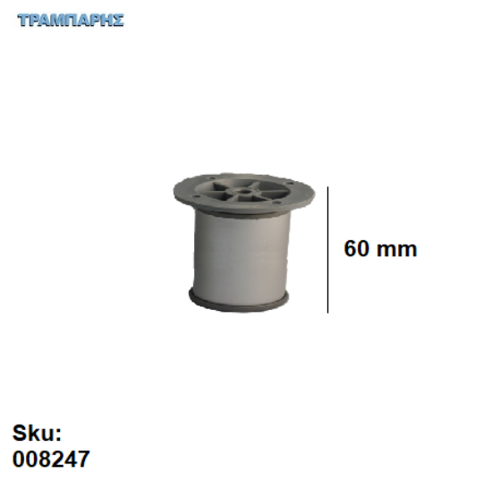 Εικόνα της ΠΟΔΙ ΣΩΛΗΝΑ   60 mm  Φ40 mm πέλμα ΑΛΟΥΜΙΝΙΟΥ ΝΙΚΕΛ ΜΑΤ