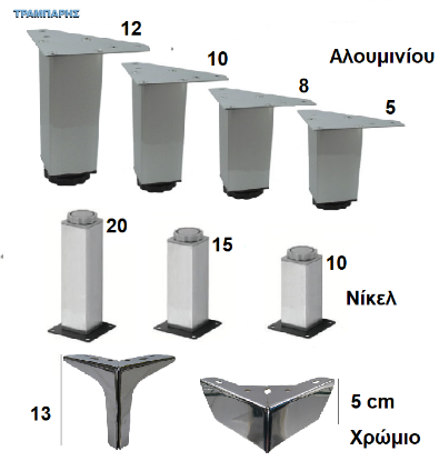 Picture of ΠΟΔΑΡΑΚΙΑ τετράγωνα μεταλλικά