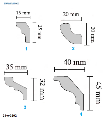 Εικόνα της ΚΟΡΝΙΖΕΣ ΠΟΛΥΣΤΕΡΙΝΗΣ (Φελιζόλ) Σειρά ''Ε'' ΦΕΛΙΖΟΛ Βέργα 2,00 μέτρα- ανά τεμάχιο