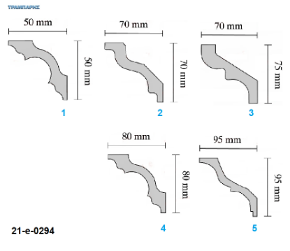 Εικόνα της ΚΟΡΝΙΖΕΣ ΠΟΛΥΣΤΕΡΙΝΗΣ (Φελιζόλ) Σειρά ''D'' Βέργα 2,00 μέτρα- ανά τεμάχιο