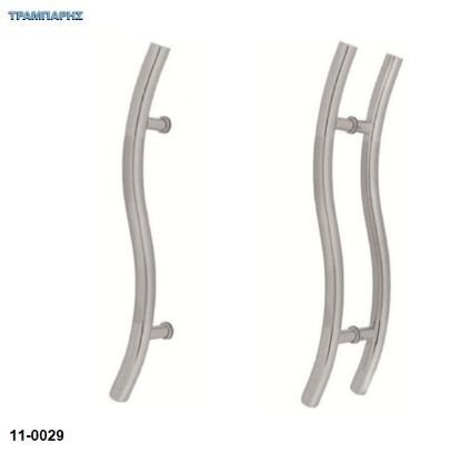 Picture of Λαβές εξώπορτας ''Σίγμα'' Φ32 mm, L: 60 cm, Μονές & Διπλές, Ανοξείδωτο 304 SS