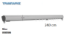 Picture of ΣΙΔΗΡΟΔΡΟΜΟΣ 240 cm SLIM ΟΒΑΛ 21x23 mm (κομπλέ) Νίκελ Ματ