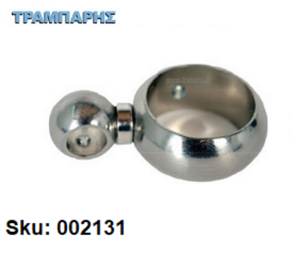 Picture of ΣΥΝΔΕΤΗΡΑΣ Φ10 mm  ΔΙΠΛΟΣ  κουρτινόβεργας Φ25 mm Νίκελ ματ