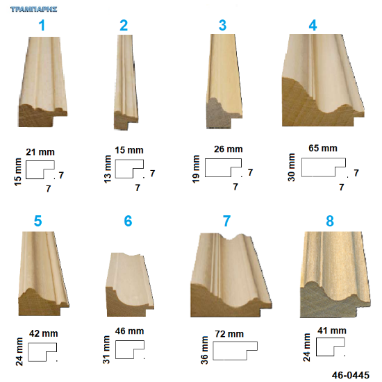 Εικόνα της Κορνίζες τραβηχτές AYOUS Αβαφο, ανά μέτρο