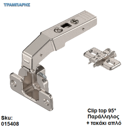 Picture of ΜΕΝΤΕΣΕΣ CLIP top ΠΑΡΑΛΛΗΛΟΣ 95°, Κεφάλι, μεντεσέ: Βιδωτό + τακάκι σταυρό απλό