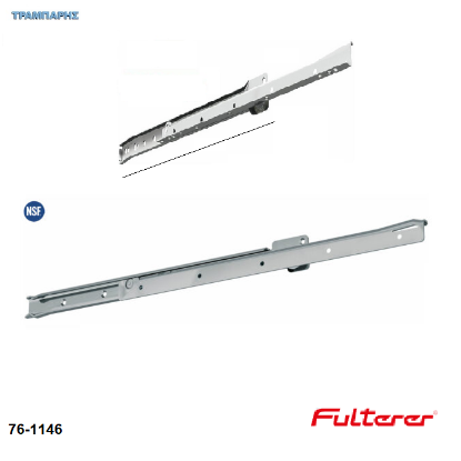 Εικόνα της Οδηγοί συρταριών με ροδάκι, σειρά FULTERER