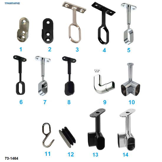 Εικόνα της Στηρίγματα για σωλήνες οβάλ