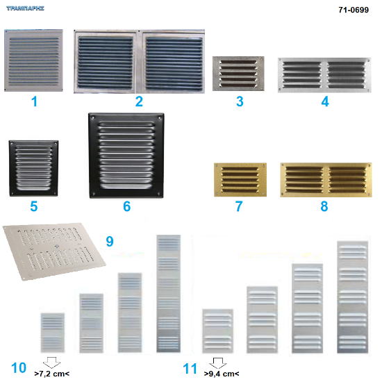 Εικόνα της Περσίδες γρίλιας, Αλουμινίου