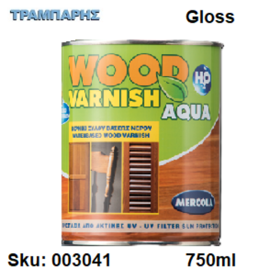 Εικόνα της WOOD VARNISH AQUA, Gloss 750 ml, (Ακρυλικό βερνίκι ξύλου υδατικής βάσης)