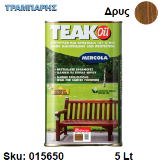 Εικόνα της TEAK OIL RENOVATOR  Δρυς     5 Lt (Λάδι προστασίας για ξύλα teak)