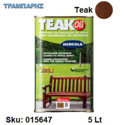 Εικόνα της TEAK OIL RENOVATOR  Teak     5 Lt (Λάδι προστασίας για ξύλα teak)