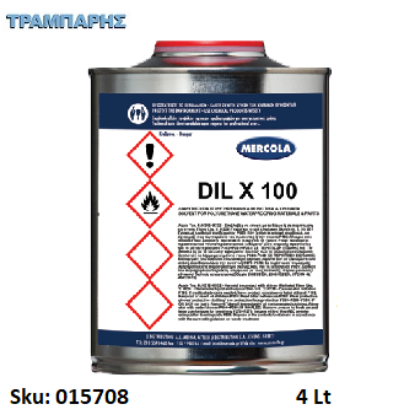 Εικόνα της ΔΙΑΛΥΤΙΚΟ DIL X 100,   4 Lt, (για πολυουρεθανικά, εποξειδικά υλικά & Μονωτικά υλικά)