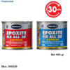 Εικόνα της EPOXITE FIX ALL 30’, σετ 400gr, (Ισχυρή εποξειδική κόλλα - στόκος 2 συστατικών)