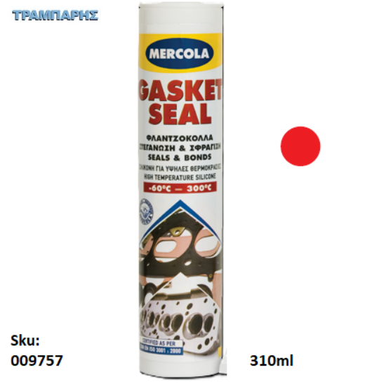 Εικόνα της GASKET SEAL, Κόκκινο 310 ml, (Ελαστική σιλικόνη υψηλής θερμοκρασίας έως 300oC)