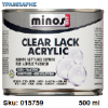 Εικόνα της CLEAR LACK ACRYLIC, 500ml, (Υπερδιάφανο ακρυλικό διακοσμητικό βερνίκι για μέταλλα, ξύλα,πέτρα, κεραμικά)