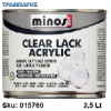 Εικόνα της CLEAR LACK ACRYLIC, 2,5 Lt, (Υπερδιάφανο ακρυλικό διακοσμητικό βερνίκι για μέταλλα, ξύλα,πέτρα, κεραμικά)