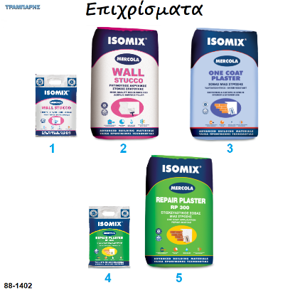 Εικόνα της Επιχρίσματα (Σοβάς μιας στρώσης  & στόκος σπατουλαρίσματος)