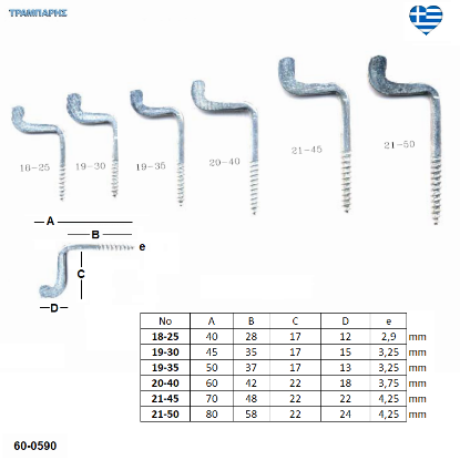 Εικόνα της Μανταλάκια βιδωτά, Γαλβανιζέ