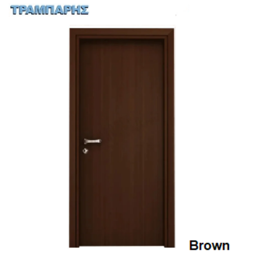 Εικόνα της ΠΟΡΤΑ Laminate σειρά ''Basic'', Brown B-204, Ανοιγόμενη, Κάσα 15 cm-Πόρτα (σιδερομένη), Πρεβάζια(Ακοπα)