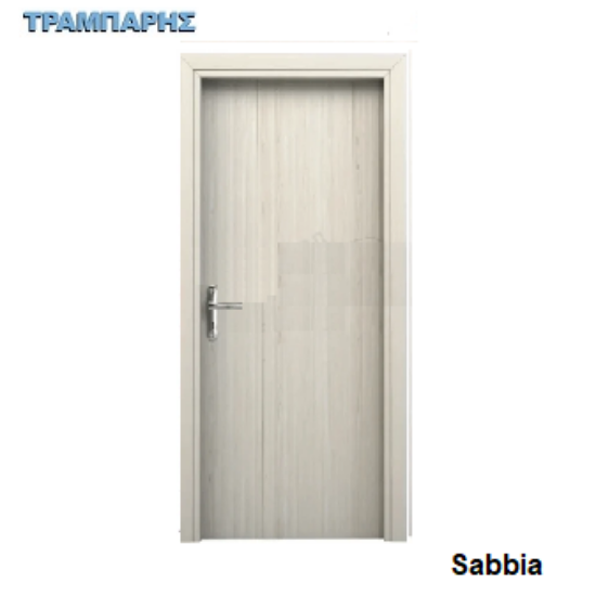 Picture of ΠΟΡΤΑ Laminate σειρά ''Basic'', Sabbia B-206, Ανοιγόμενη, Κάσα 10 cm-Πόρτα (σιδερομένη), Πρεβάζια(Ακοπα)