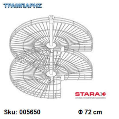 Picture of ΠΕΡΙΣΤΡΟΦΙΚΟΣ ΜΥΛΟΣ 3/4 Φ82 cm ΣΥΡΜΑΤΙΝΟ Εισαγωγής