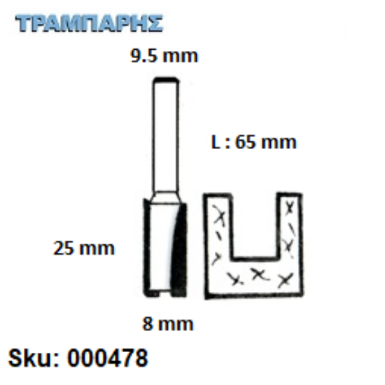 Εικόνα της ΕΡΓΑΛΕΙΟ ROUTER  Σειρά 50 D8/9,5/25 mm