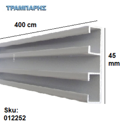 Εικόνα της ΤΙΡΑΖ Διπλό ΛΕΥΚΟ  45 mm (σκέτο) 400 cm Σιδηρόδρομος, Περισσότερες επιλογές στο είδος : στο κάτω μέρος της σελίδας ''Σχετικά προιόντα'' 