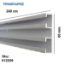 Εικόνα της ΤΙΡΑΖ Διπλό ΛΕΥΚΟ  60 mm (σκέτο) 240 cm Σιδηρόδρομος
