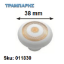 Εικόνα της Πόμολο έγχρωμο Νο 30, Φ38 mm ΡΗΓΑ Χοντρή χρυσή διπλή Λευκό