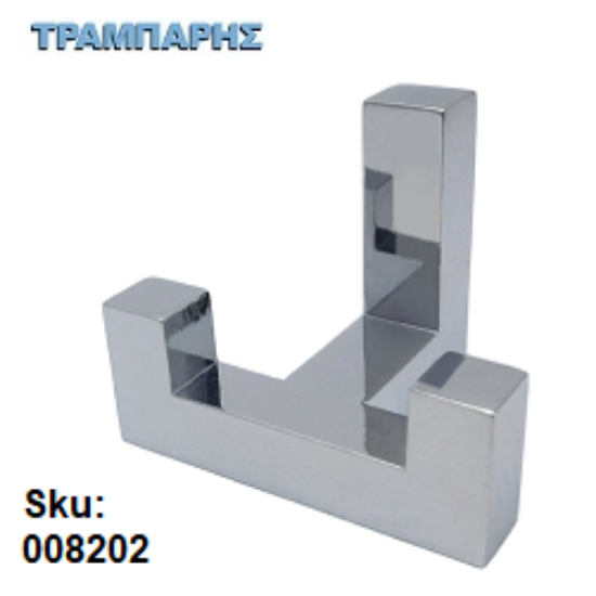 Εικόνα της Κρεμάστρες Νο 1430, 2 θέσεων Wall hanger, Χρώμιο
