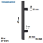 Εικόνα της ΛΑΒΗ ΕΞΩΠΟΡΤΑΣ ''Πλακέ'' 40x10 mm,   40 cm ΜΟΝΟ, Κέντρο: 23 cm, πόδι: 4 cm, Μαύρο, Inox 304 SS, ανά τεμάχιο