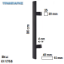 Εικόνα της ΛΑΒΗ ΕΞΩΠΟΡΤΑΣ ''Πλακέ'' 40x10 mm,   80 cm ΜΟΝΟ, Κέντρο: 60 cm, πόδι: 4 cm, Μαύρο, Inox 304 SS, ανά τεμάχιο
