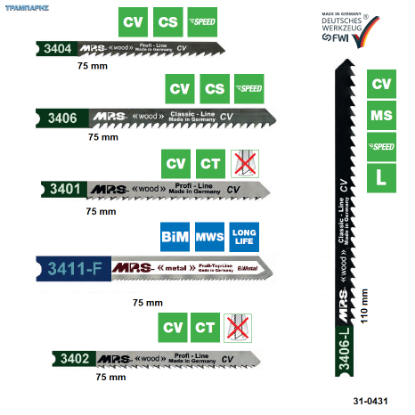 Εικόνα της Πριονάκια σέγας 75 mm & 110 mm(Δόντι)