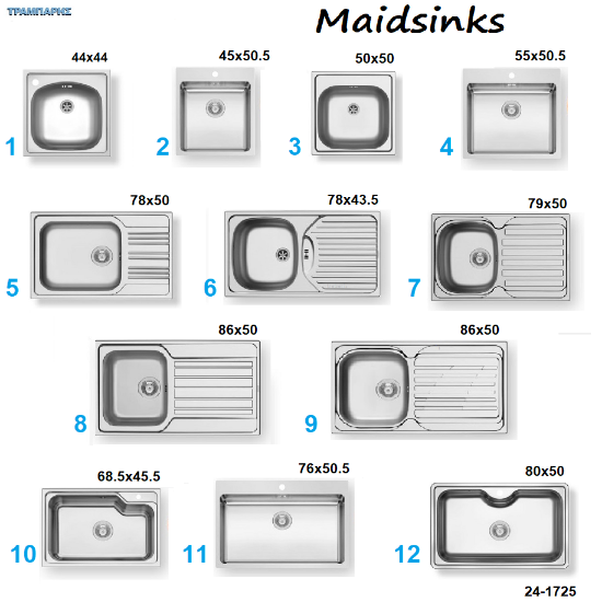Εικόνα της Νεροχύτες σειρά ''MAIDSINKS'', με 1 γούρνα