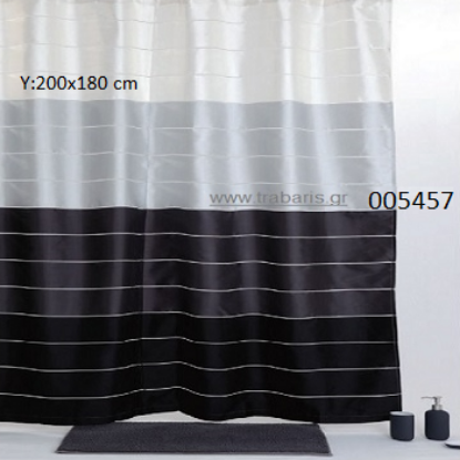 Picture of ΚΟΥΡΤΙΝΑ ΜΠΑΝΙΟΥ φαρδος: 180 cm MULTI  ύψως: 200 cm Γκρι