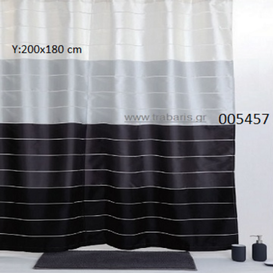 Picture of ΚΟΥΡΤΙΝΑ ΜΠΑΝΙΟΥ φαρδος: 180 cm MULTI  ύψως: 200 cm Γκρι