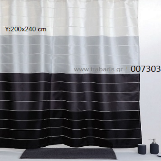 Picture of ΚΟΥΡΤΙΝΑ ΜΠΑΝΙΟΥ φαρδος: 240 cm MULTI  ύψως: 200 cm Γκρι